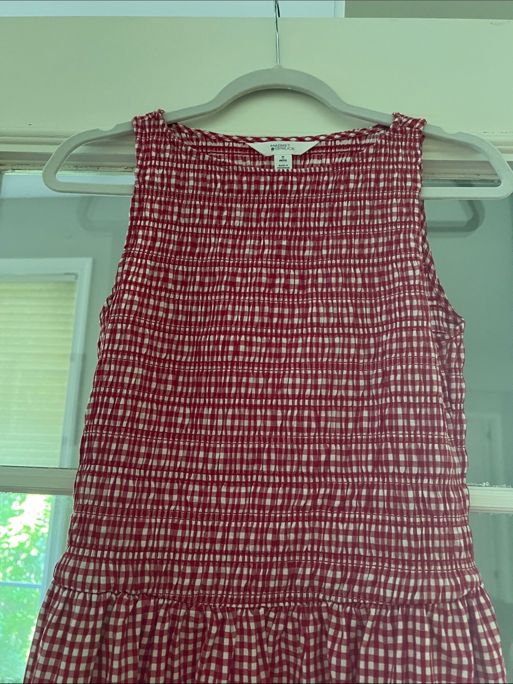 Market & Spruce Red Gingham Maxi Dress - Picture 3 of 5